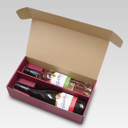 ワイン　N式箱　通常ボトル用【2本入れ】【N02】