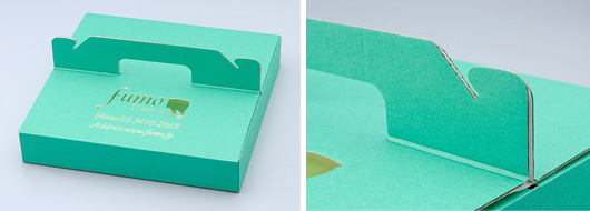 ピザ箱の表面の色を変更したり、印刷したりしてオリジナルのパッケージにできます。