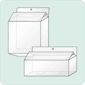 クリアー ヘッダー付クリアーボックス(PET素材)