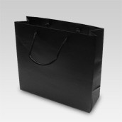ショッピング紙袋　ハイグレード　黒