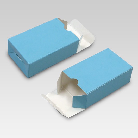 名刺箱　底ロックタイプ　大【ブルー】