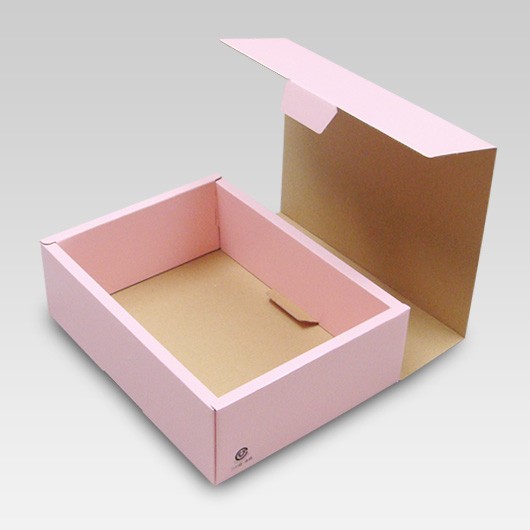 いちご箱　2パック入れ箱【ピンク】【身フタあり】　【※メーカー直送品につき代引不可】