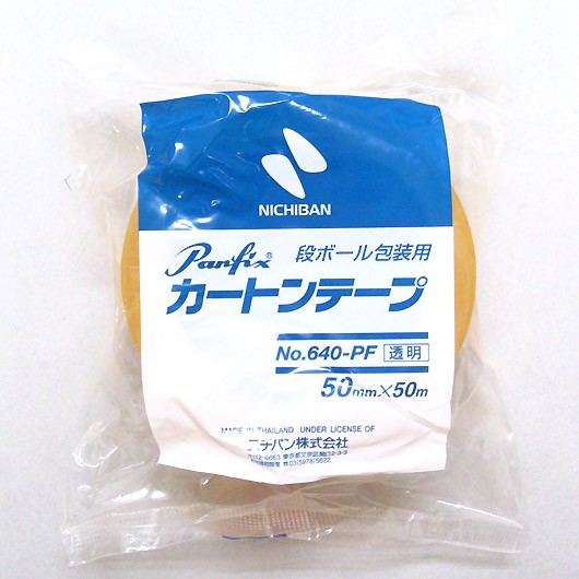 ニチバン　カートンテープ　No.640PF　透明　幅50mm×50M巻