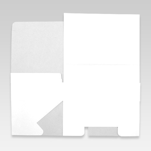 紙　底ロック箱（No.016）【白】