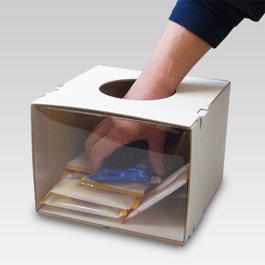 窓付き抽選箱(丸穴タイプ）