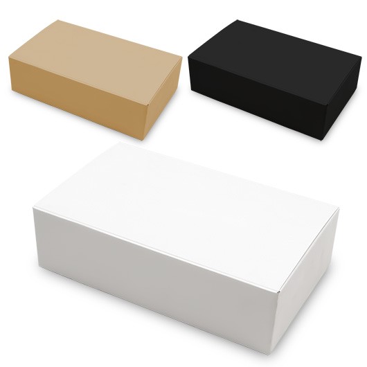 ダンボール 底ロック箱は、底を組み合わせてロックし、蓋は身に差し込んで使用します。