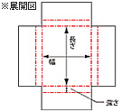 Ｂ式底張りワンタッチ箱　展開図